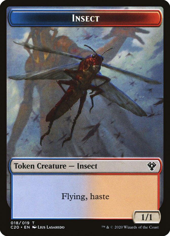 Drake // Insect (018) Double-sided Token [Commander 2020 Tokens] - Rocket TCG