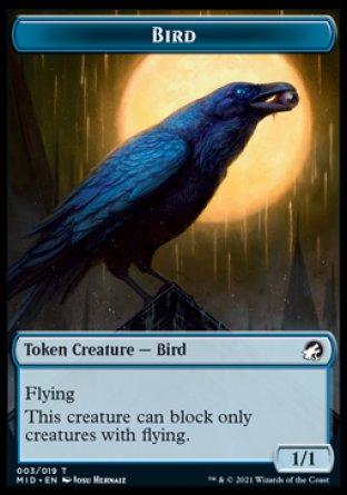Bird Token [Innistrad: Midnight Hunt Tokens] - Rocket TCG