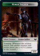 Blood // Human Soldier Double-sided Token [Innistrad: Crimson Vow Tokens] - Rocket TCG