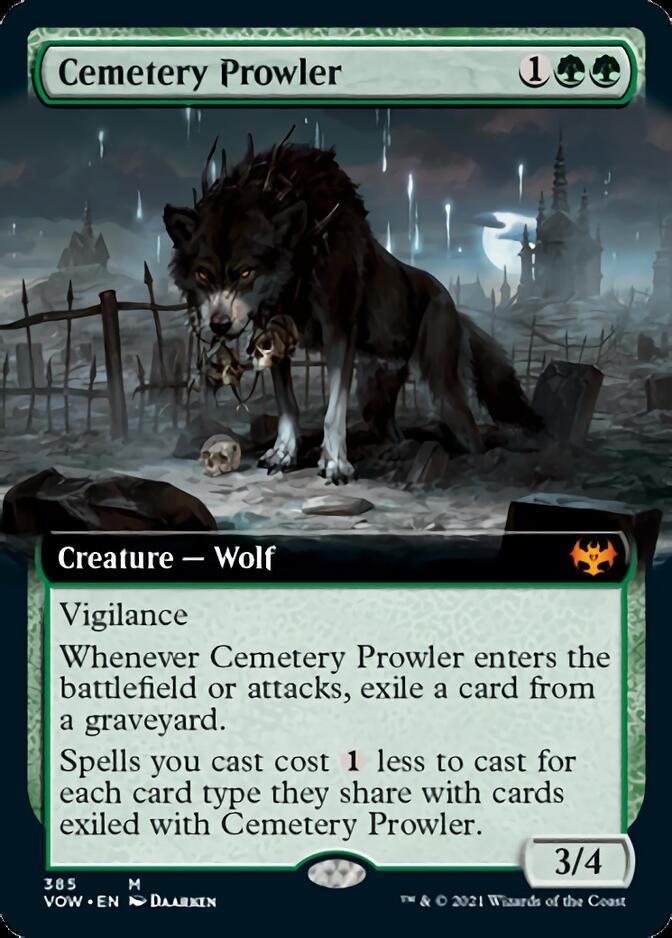 Cemetery Prowler (Extended Art) [Innistrad: Crimson Vow] - Rocket TCG