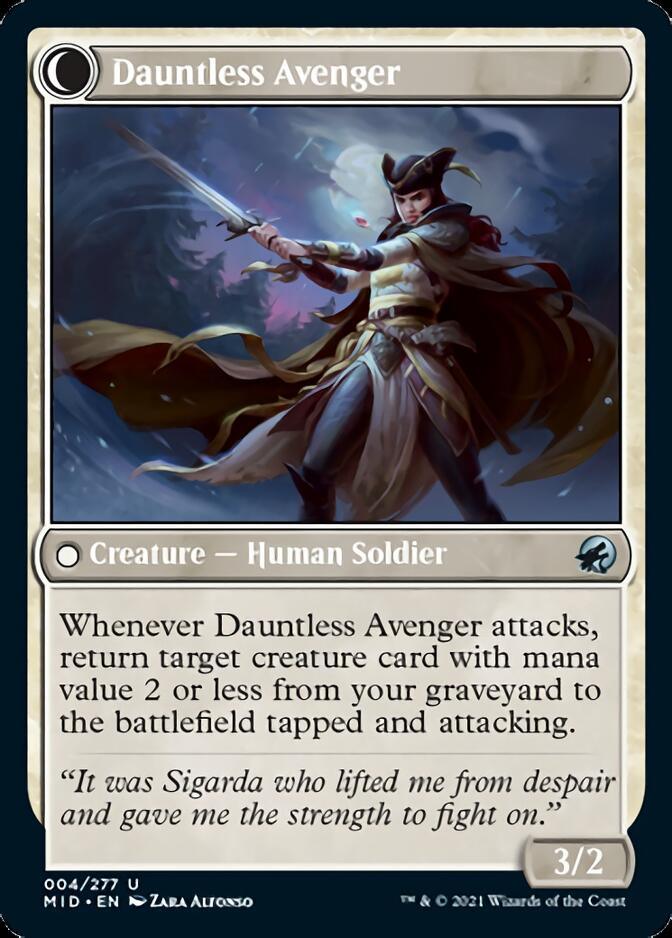 Bereaved Survivor // Dauntless Avenger [Innistrad: Midnight Hunt] - Rocket TCG