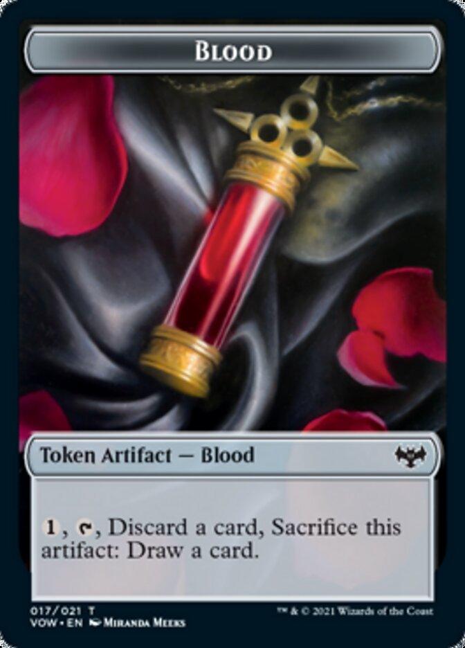 Blood // Zombie (005) Double-sided Token [Innistrad: Crimson Vow Tokens] - Rocket TCG