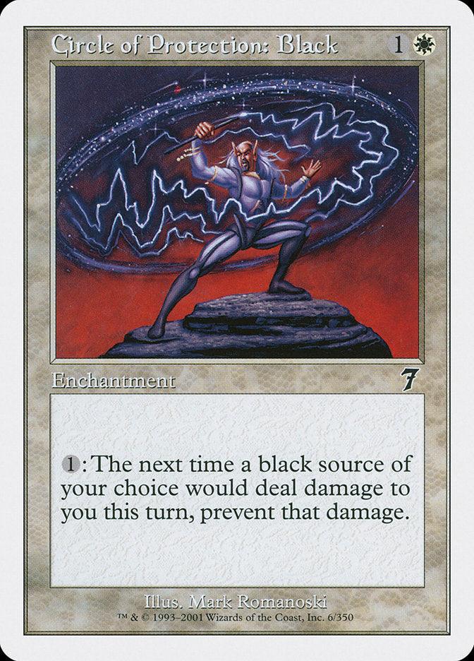 Circle of Protection: Black [Seventh Edition] - Rocket TCG