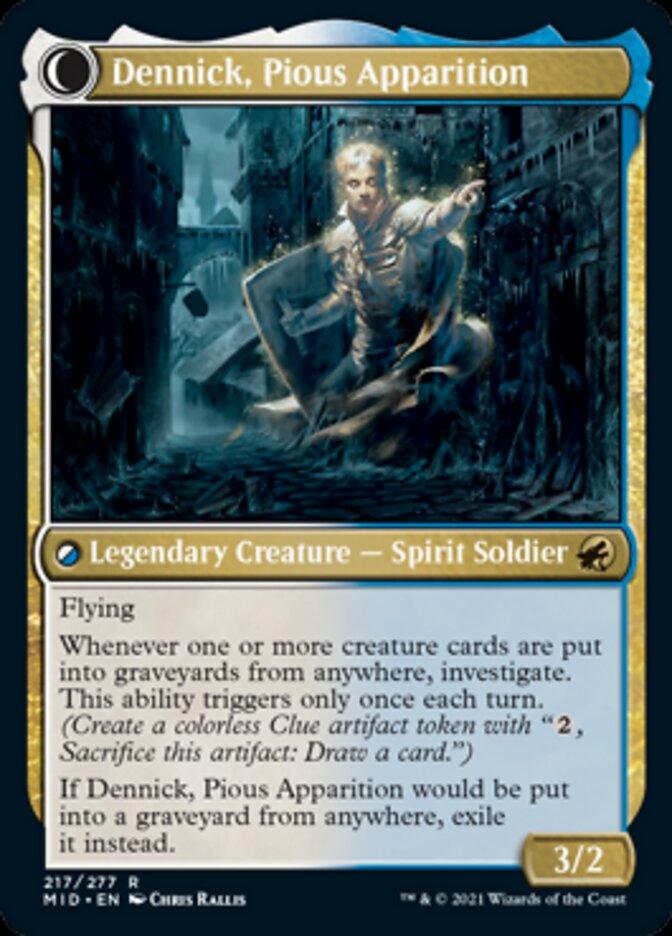 Dennick, Pious Apprentice // Dennick, Pious Apparition [Innistrad: Midnight Hunt] - Rocket TCG