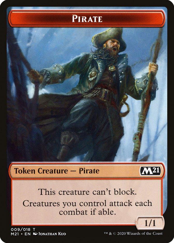 Cat (011) // Pirate Double-sided Token [Core Set 2021 Tokens] - Rocket TCG