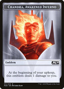 Chandra, Awakened Inferno Emblem [Core Set 2020 Tokens] - Rocket TCG