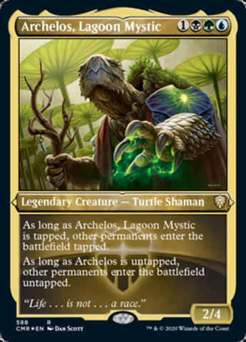 Archelos, Lagoon Mystic (Etched) [Commander Legends] - Rocket TCG