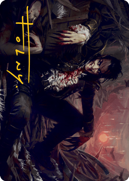 Arrogant Outlaw Art Card (Gold-Stamped Signature) [Innistrad: Midnight Hunt Art Series] - Rocket TCG