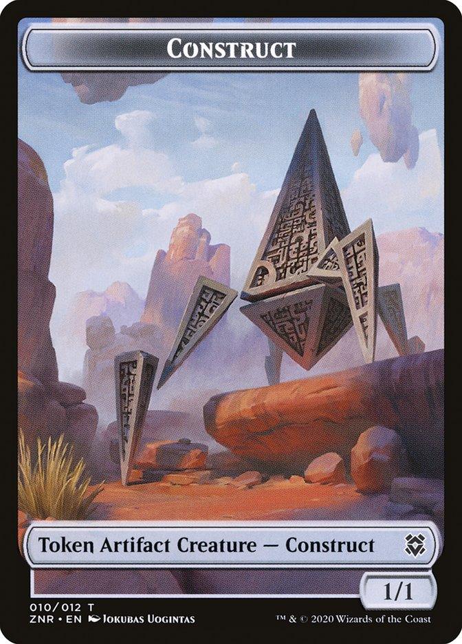 Angel Warrior // Construct Double-sided Token [Zendikar Rising Tokens] - Rocket TCG