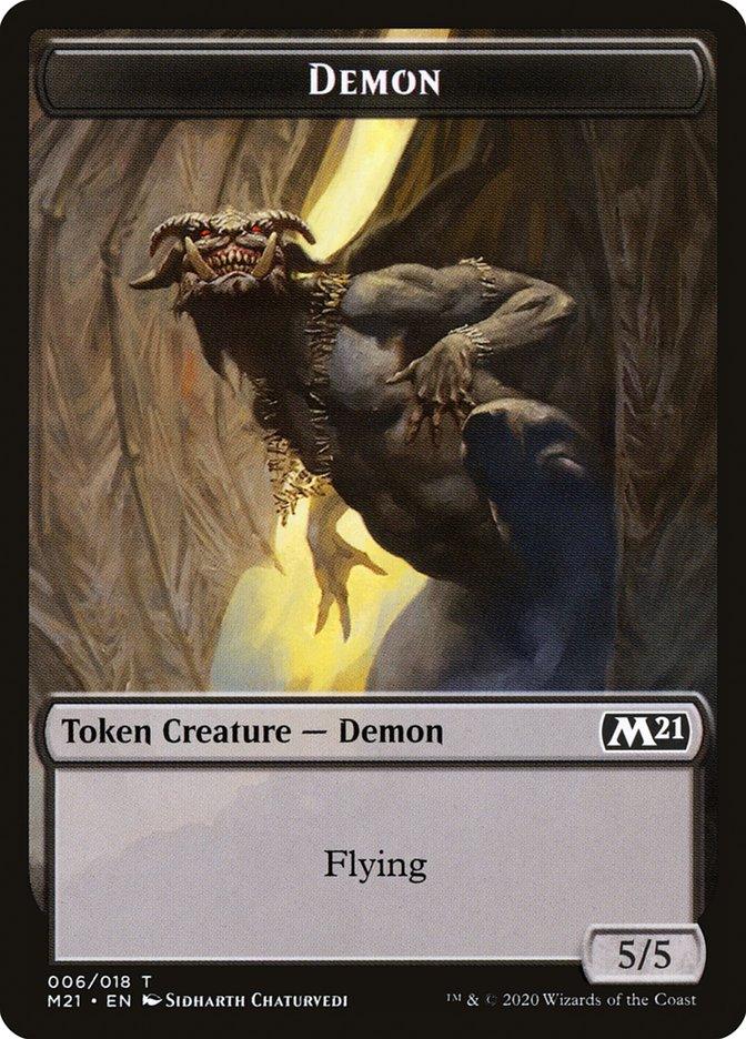 Bird // Demon Double-sided Token [Core Set 2021 Tokens] - Rocket TCG