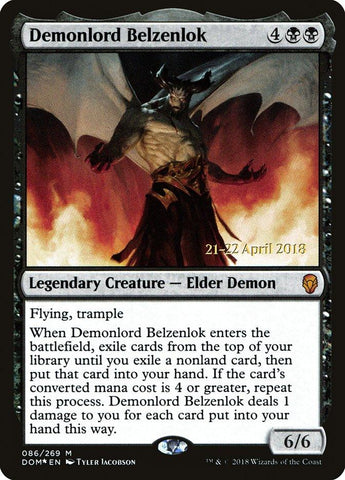 Demonlord Belzenlok [Dominaria Prerelease Promos] - Rocket TCG