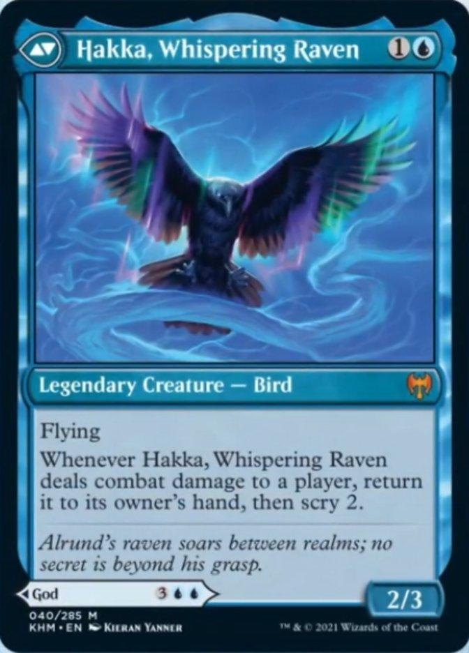 Alrund, God of the Cosmos // Hakka, Whispering Raven [Kaldheim] - Rocket TCG