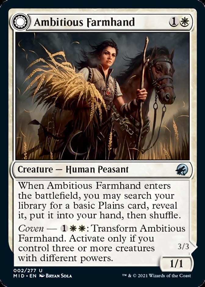 Ambitious Farmhand // Seasoned Cathar [Innistrad: Midnight Hunt] - Rocket TCG