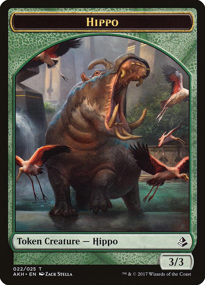 Aven Wind Guide // Hippo Double-sided Token [Amonkhet Tokens] - Rocket TCG