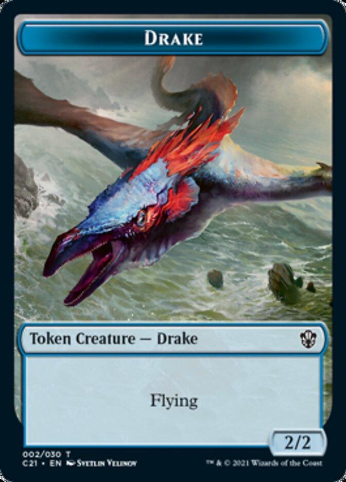 Drake // Elemental (002) Token [Commander 2021 Tokens] - Rocket TCG