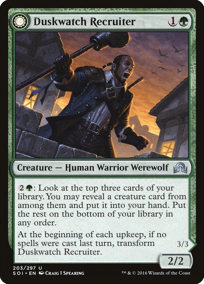 Duskwatch Recruiter // Krallenhorde Howler [Shadows over Innistrad] - Rocket TCG