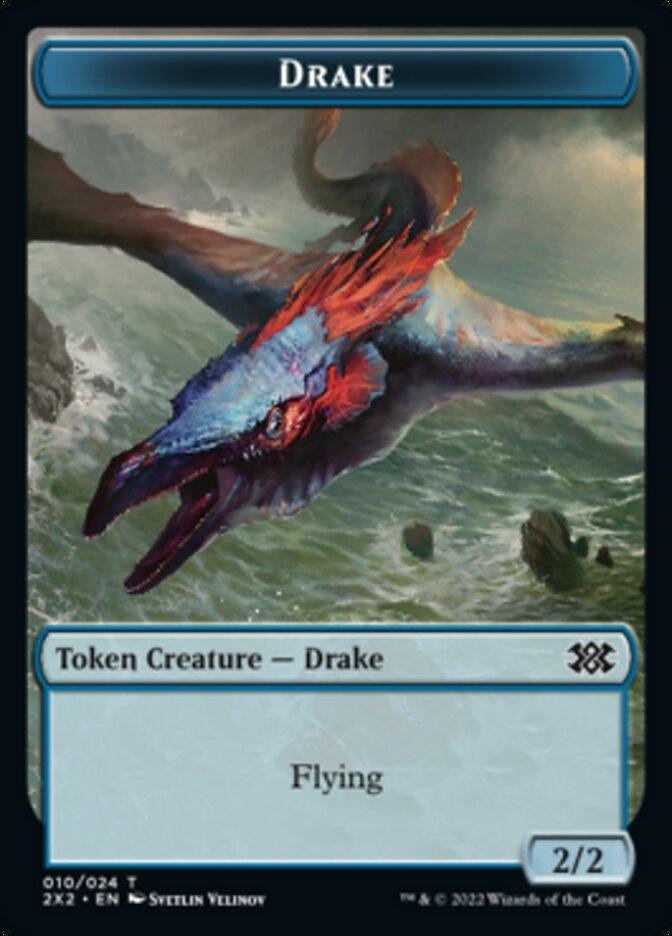 Drake // Soldier Double-sided Token [Double Masters 2022 Tokens] - Rocket TCG