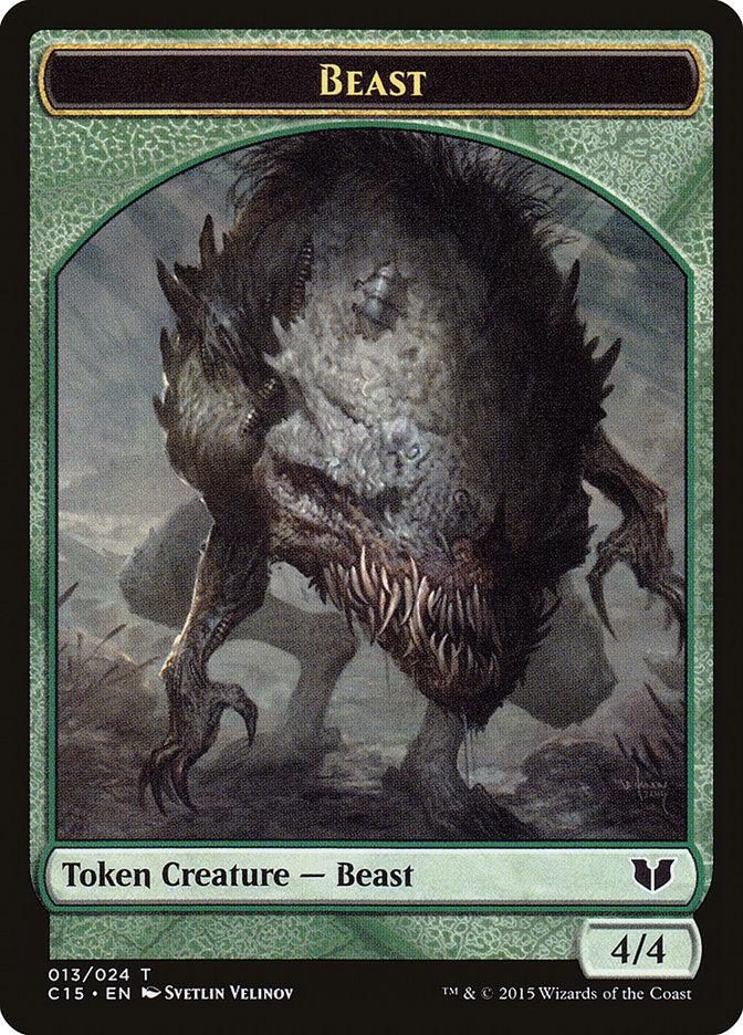 Beast // Snake (017) Double-Sided Token [Commander 2015 Tokens] - Rocket TCG