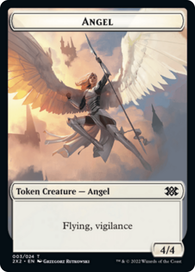 Drake // Angel Double-sided Token [Double Masters 2022 Tokens] - Rocket TCG
