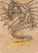 Ancient Gold Dragon Art Card (44) (Gold-Stamped Signature) [Commander Legends: Battle for Baldur's Gate Art Series] - Rocket TCG