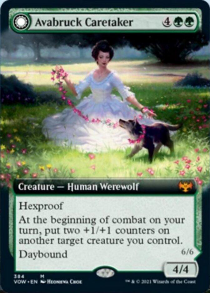 Avabruck Caretaker // Hollowhenge Huntmaster (Extended Art) [Innistrad: Crimson Vow] - Rocket TCG