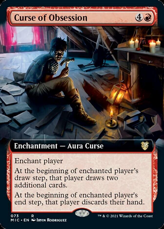 Curse of Obsession (Extended Art) [Innistrad: Midnight Hunt Commander] - Rocket TCG