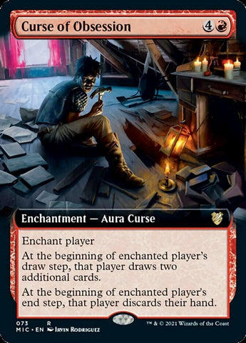 Curse of Obsession (Extended Art) [Innistrad: Midnight Hunt Commander] - Rocket TCG