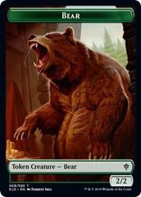 Bear // Food (16) Double-sided Token [Throne of Eldraine Tokens] - Rocket TCG
