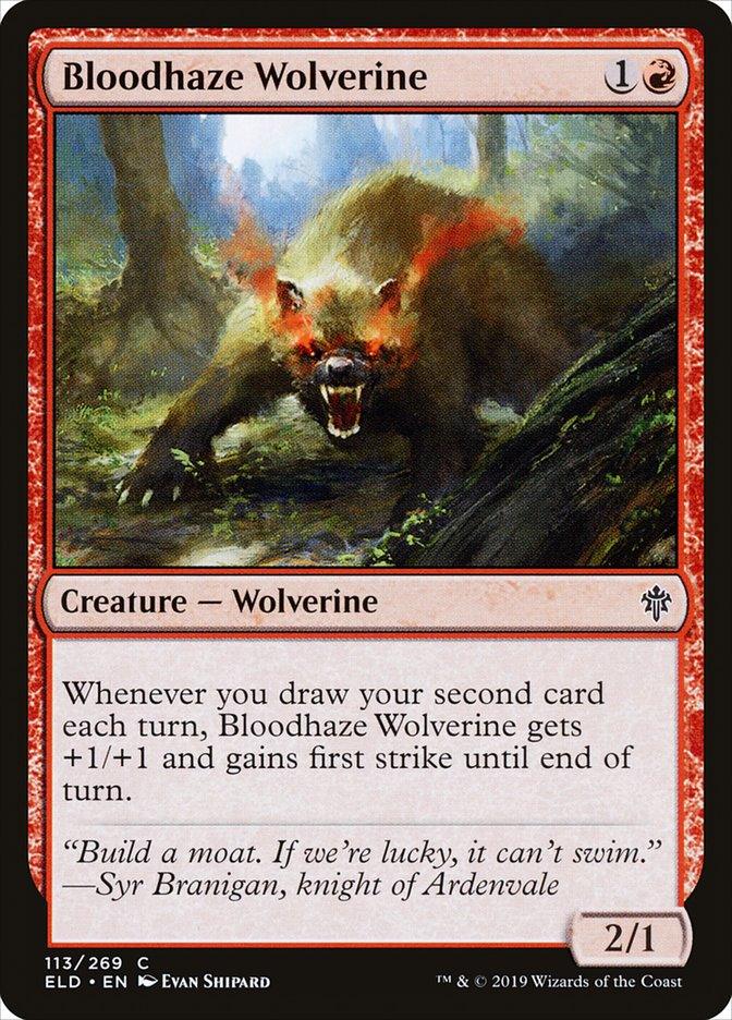 Bloodhaze Wolverine [Throne of Eldraine] - Rocket TCG