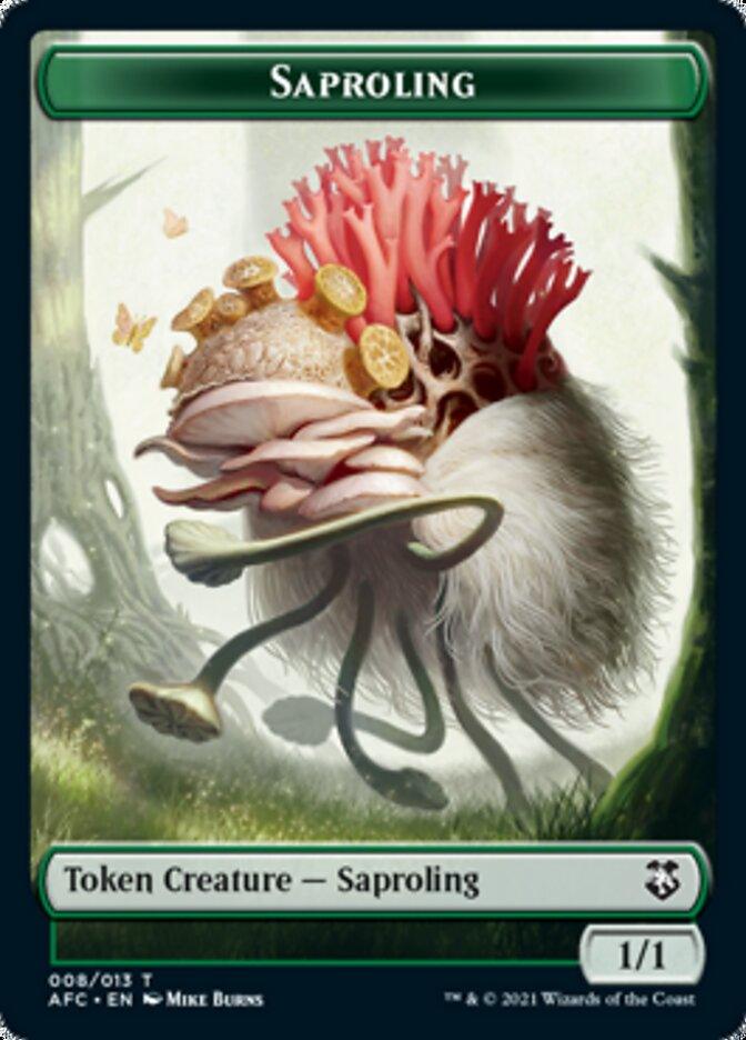 Angel // Saproling Double-sided Token [Dungeons & Dragons: Adventures in the Forgotten Realms Commander Tokens] - Rocket TCG