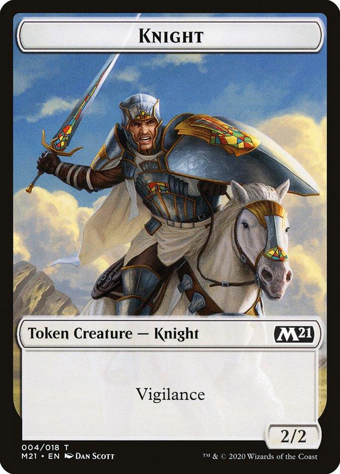 Angel // Knight Double-sided Token [Core Set 2021 Tokens] - Rocket TCG