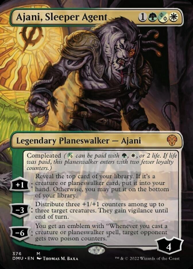 Ajani, Sleeper Agent (Borderless) (376) [Dominaria United] - Rocket TCG