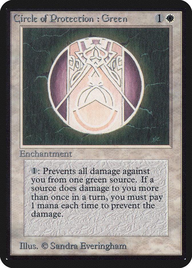 Circle of Protection: Green [Alpha Edition] - Rocket TCG