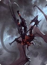Burning-Rune Demon Art Card [Kaldheim Art Series] - Rocket TCG