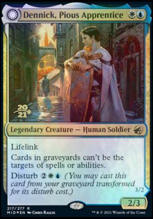 Dennick, Pious Apprentice // Dennick, Pious Apparition [Innistrad: Midnight Hunt Prerelease Promos] - Rocket TCG