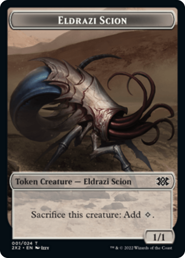 Cat Dragon // Eldrazi Scion Double-sided Token [Double Masters 2022 Tokens] - Rocket TCG
