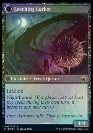 Curse of Leeches // Leeching Lurker [Innistrad: Midnight Hunt Prerelease Promos] - Rocket TCG
