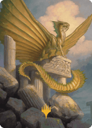 Ancient Gold Dragon Art Card (05) (Gold-Stamped Signature) [Commander Legends: Battle for Baldur's Gate Art Series] - Rocket TCG