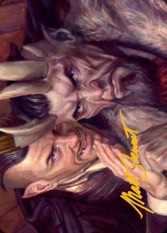 A Little Chat Art Card (Gold-Stamped Signature) [Streets of New Capenna Art Series] - Rocket TCG