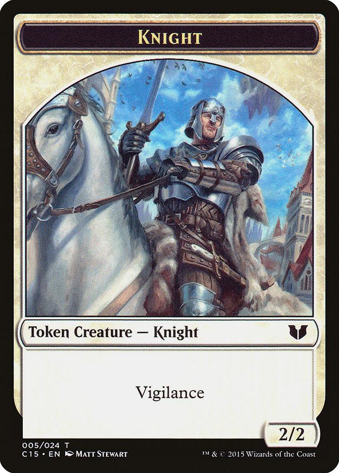 Angel // Knight (005) Double-Sided Token [Commander 2015 Tokens] - Rocket TCG