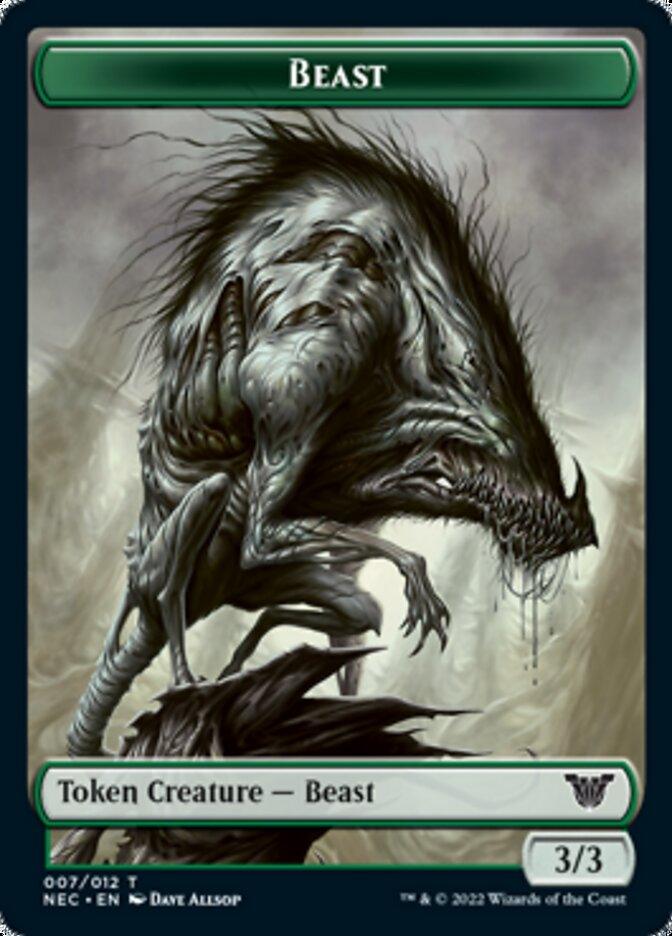 Beast // Treasure Double-sided Token [Kamigawa: Neon Dynasty Commander Tokens] - Rocket TCG