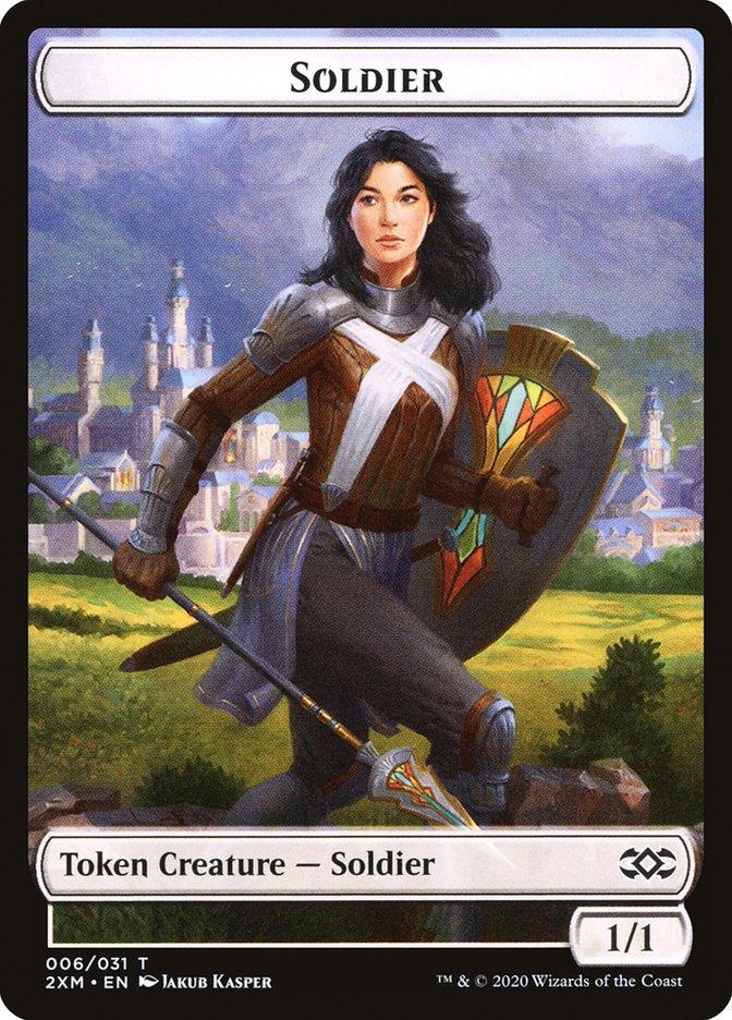 Beast // Soldier Double-sided Token [Double Masters Tokens] - Rocket TCG