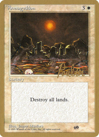 Armageddon (Preston Poulter) (SB) [Pro Tour Collector Set] - Rocket TCG