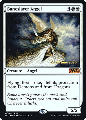 Baneslayer Angel [Core Set 2021 Prerelease Promos] - Rocket TCG