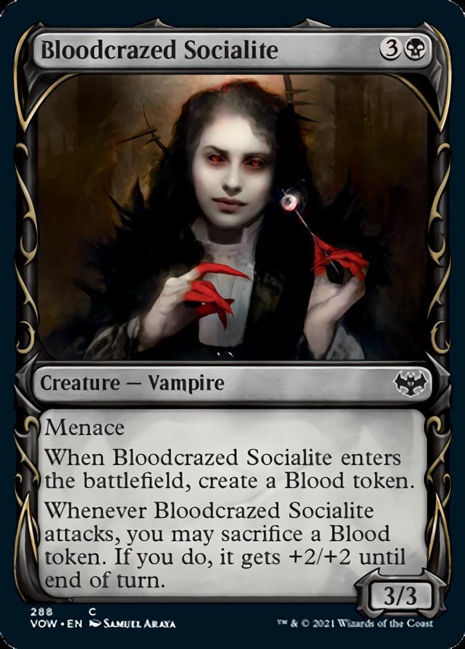 Bloodcrazed Socialite (Showcase Fang Frame) [Innistrad: Crimson Vow] - Rocket TCG