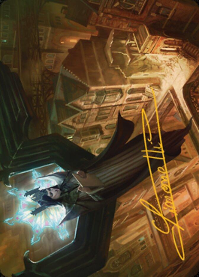Angelic Sleuth Art Card (Gold-Stamped Signature) [Streets of New Capenna Art Series] - Rocket TCG