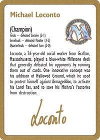 1996 Michael Loconto Biography Card [World Championship Decks] - Rocket TCG
