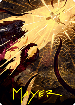 Defiant Strike Art Card (Gold-Stamped Signature) [Strixhaven: School of Mages Art Series] - Rocket TCG