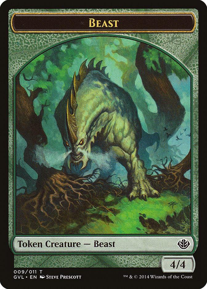Beast Token (009/011) (Garruk vs. Liliana) [Duel Decks Anthology Tokens] - Rocket TCG