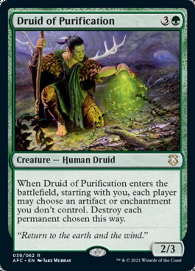 Druid of Purification [Dungeons & Dragons: Adventures in the Forgotten Realms Commander] - Rocket TCG